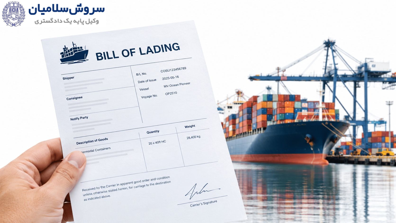آثار حقوقی Received for Shipment در بارنامه
